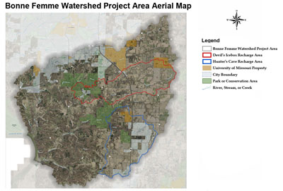 Bonne Femme Watershed Project Aerial Map