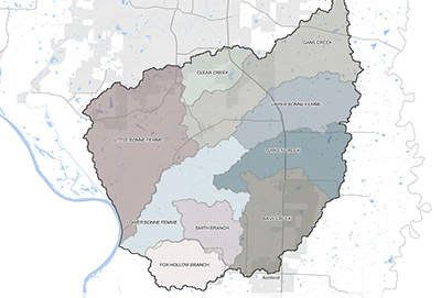 Greater Bonne Femme Sub Watershed 3D Flythroughs Map