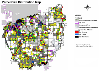 Parcel Size Distribution Map