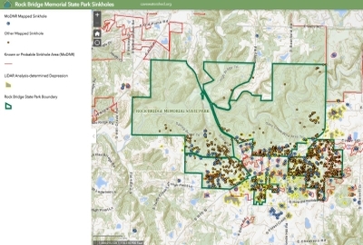 Rock Bridge Sinkholes Viewer